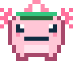 A critter with a lily pad on its head