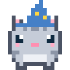 A cat in a wizard hat