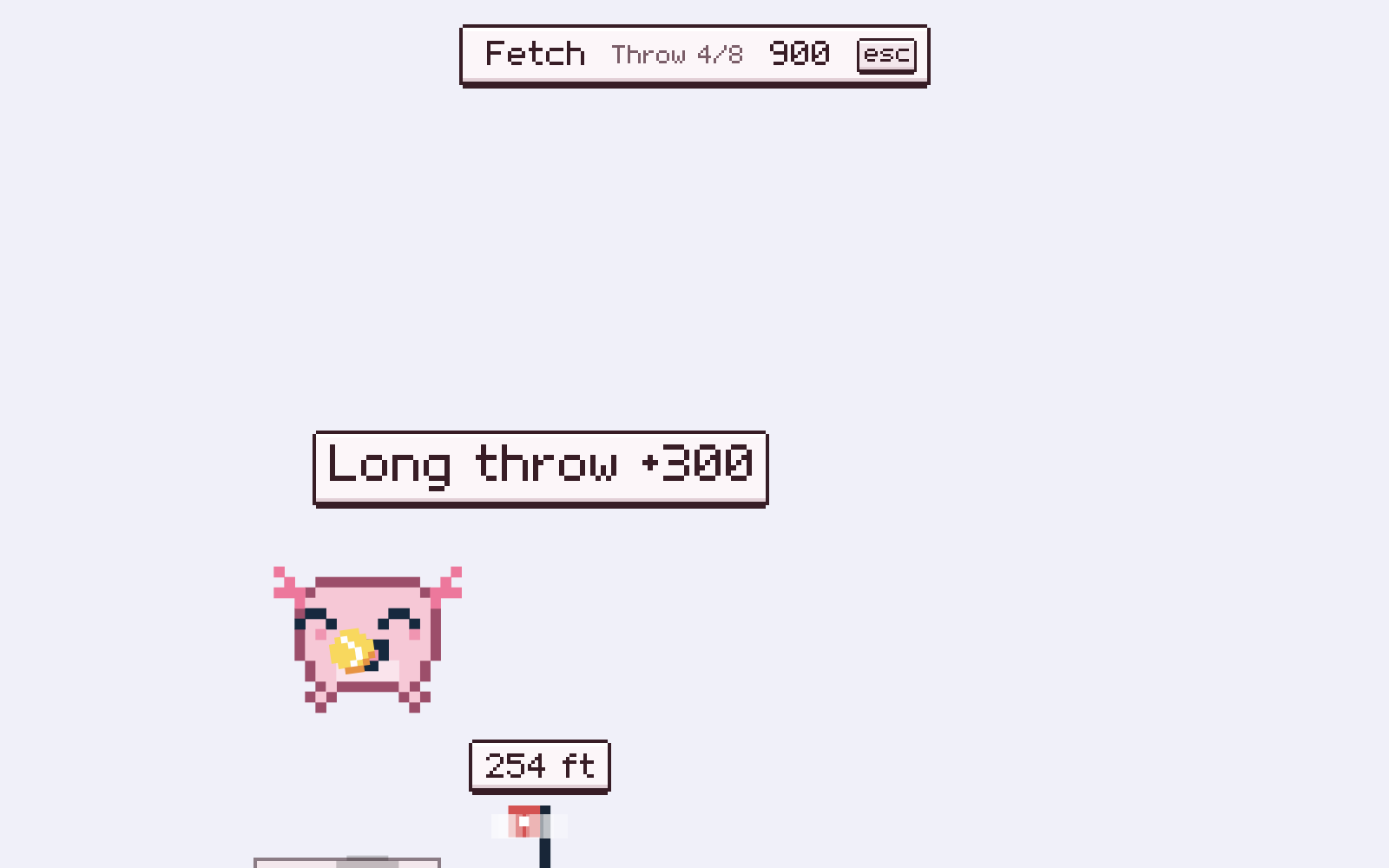 Fetch: CritterPal catching a long throw on the desktop