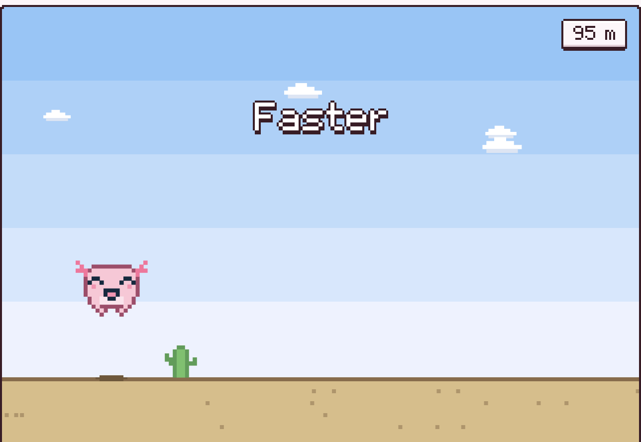 Cactus Hop: CritterPal jumping over cactuses in the desert