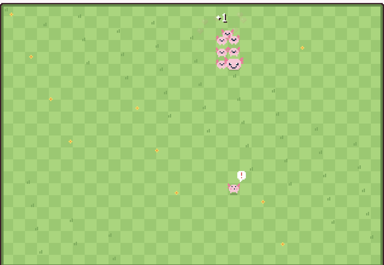 Baby Conga: a line of baby critters following CritterPal